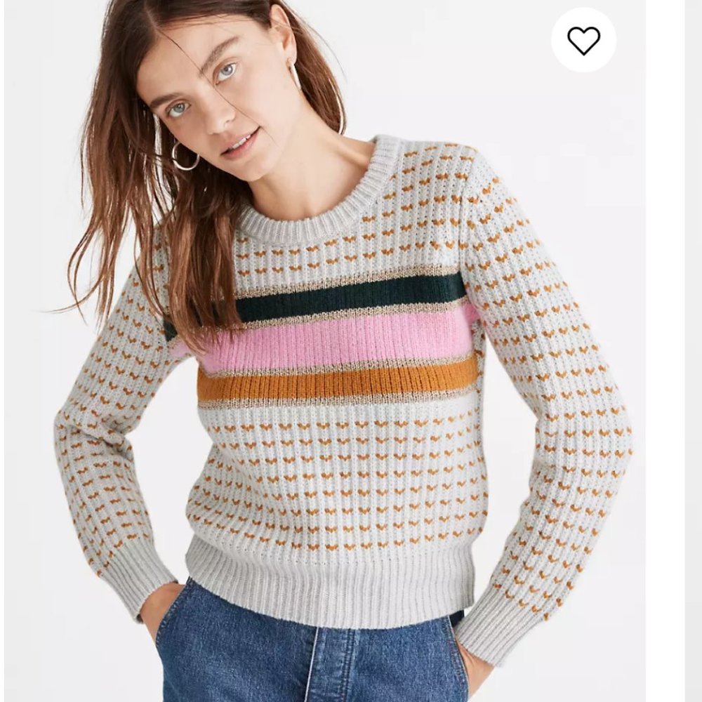 Madewell Striped Barfield Sweater